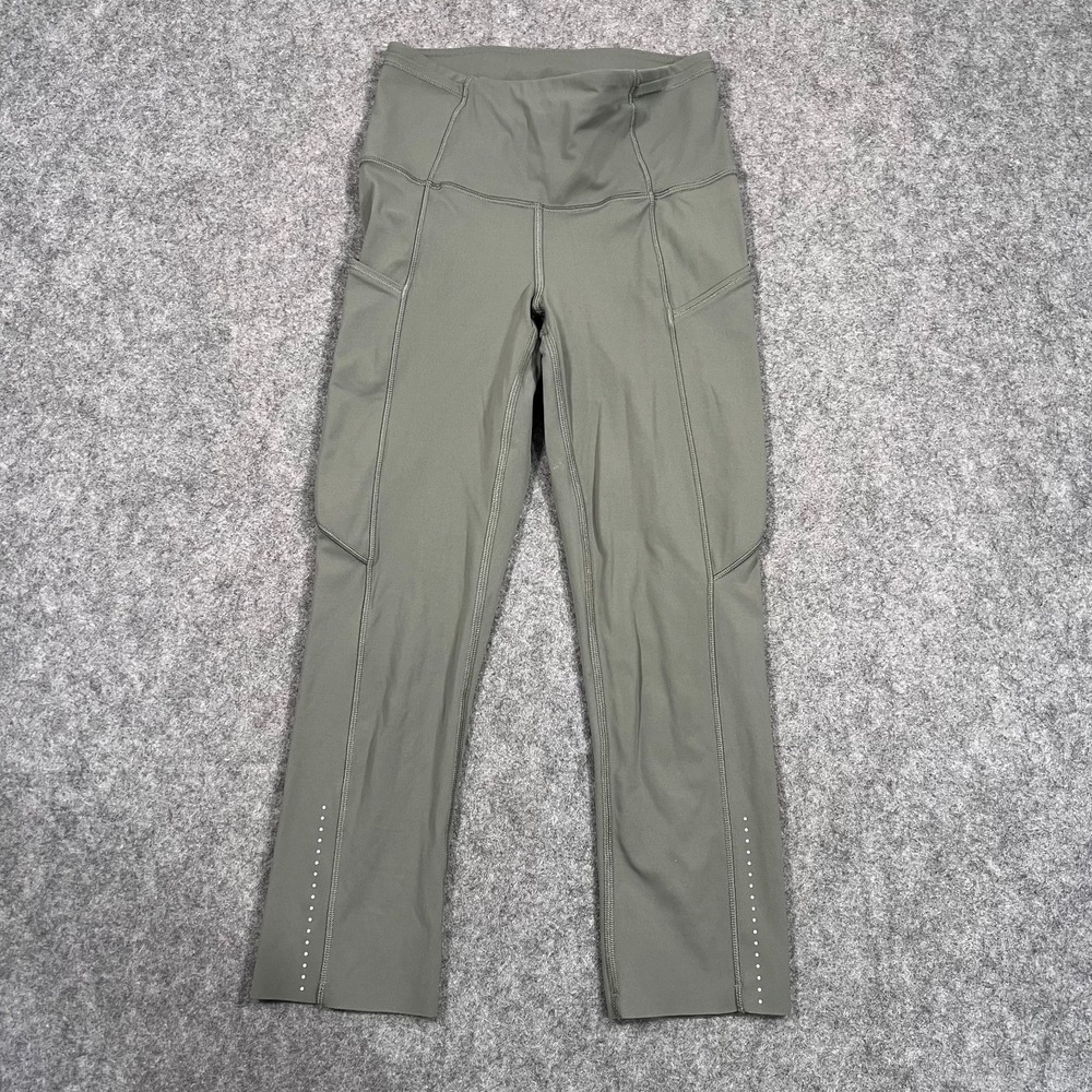 Lululemon Athletica Grey Sage Fast & Free II Crop Nulux Pants Women's Size 2